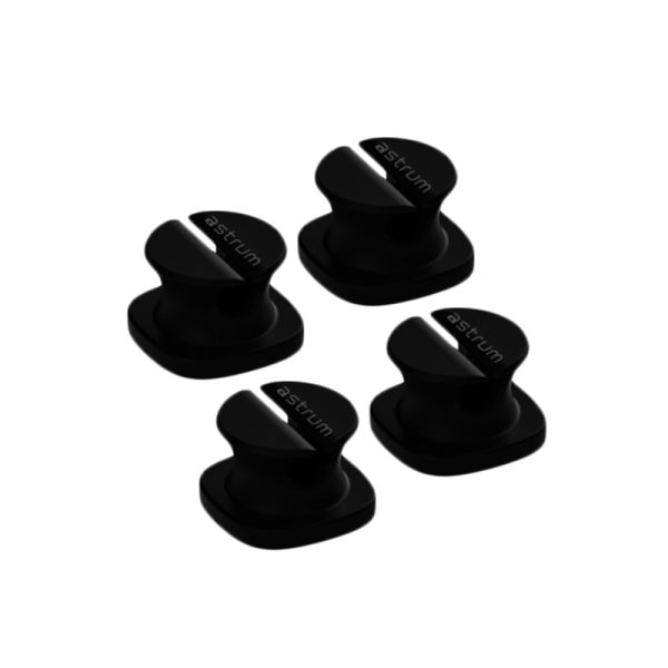 CO060 Mini Cable Organizer Clips – 4 Piece Set for Cable Management - Black