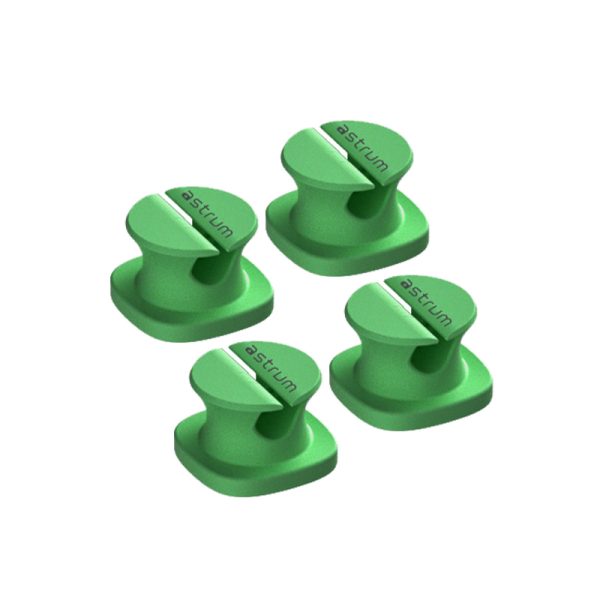 CO060 Mini Cable Organizer Clips – 4 Piece Set for Cable Management- Green