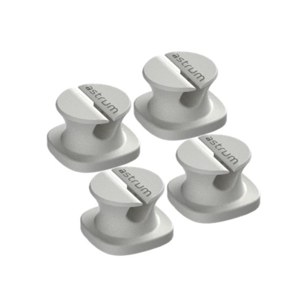 CO060 Mini Cable Organizer Clips – 4 Piece Set for Cable Management - White