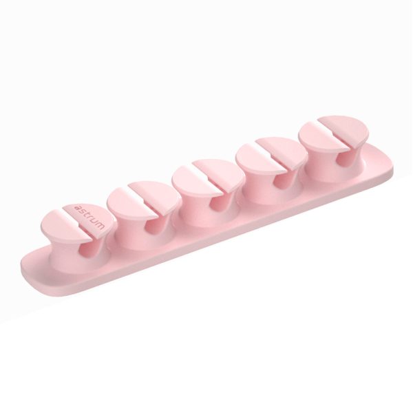 CO110 Cable Organizer Clips - 5 Bays, 4 Storage Compartments - Pink