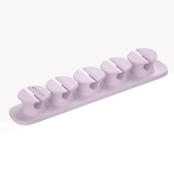 CO110 Cable Organizer Clips - 5 Bays, 4 Storage Compartments - Purple