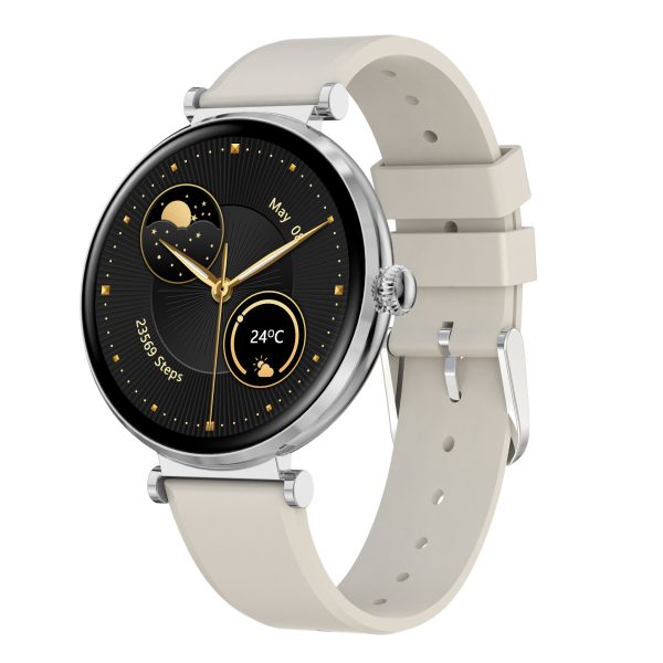 MT510 Smart Watch 1.32" AMOLED IPX68 with BT Calls Sports HR BP BO - Silver