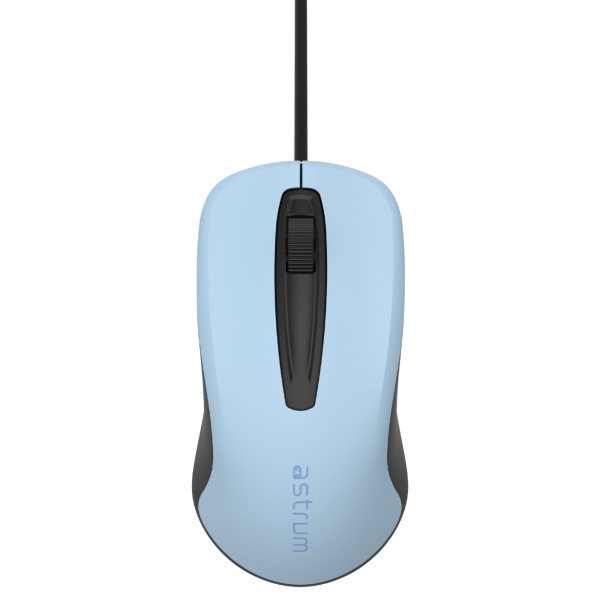USB Wired Optical Mouse-3 buttons,1200 DPI, Plug & Play - MU120 - Blue, Black