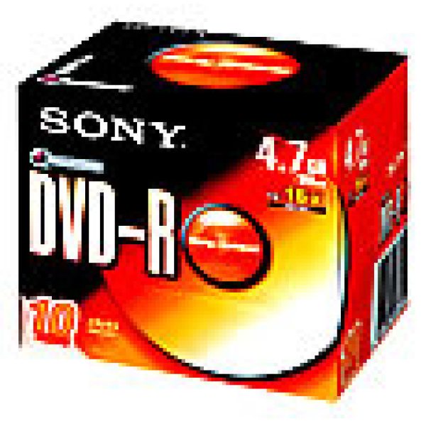 SONY DVD-R 16X4.7GB  JEWEL CASE