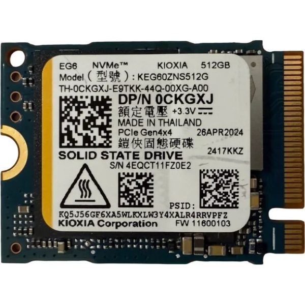 Kioxia 512GB M.2 2230 NVMe PCIe Gen4x4 SSD