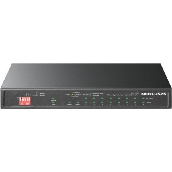 Mercusys 10 Port Gigabit Desktop Switch with 8 Port PoE Plus
