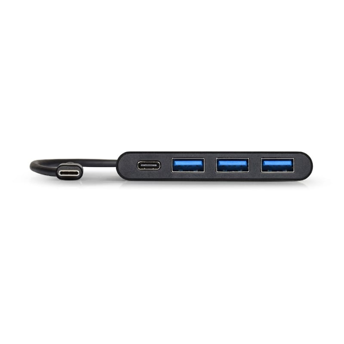 Port USB Type-C to 3 x USB3.0 and 1 x Type-C PD 30cm 4 Port Hub - Black - Image 2