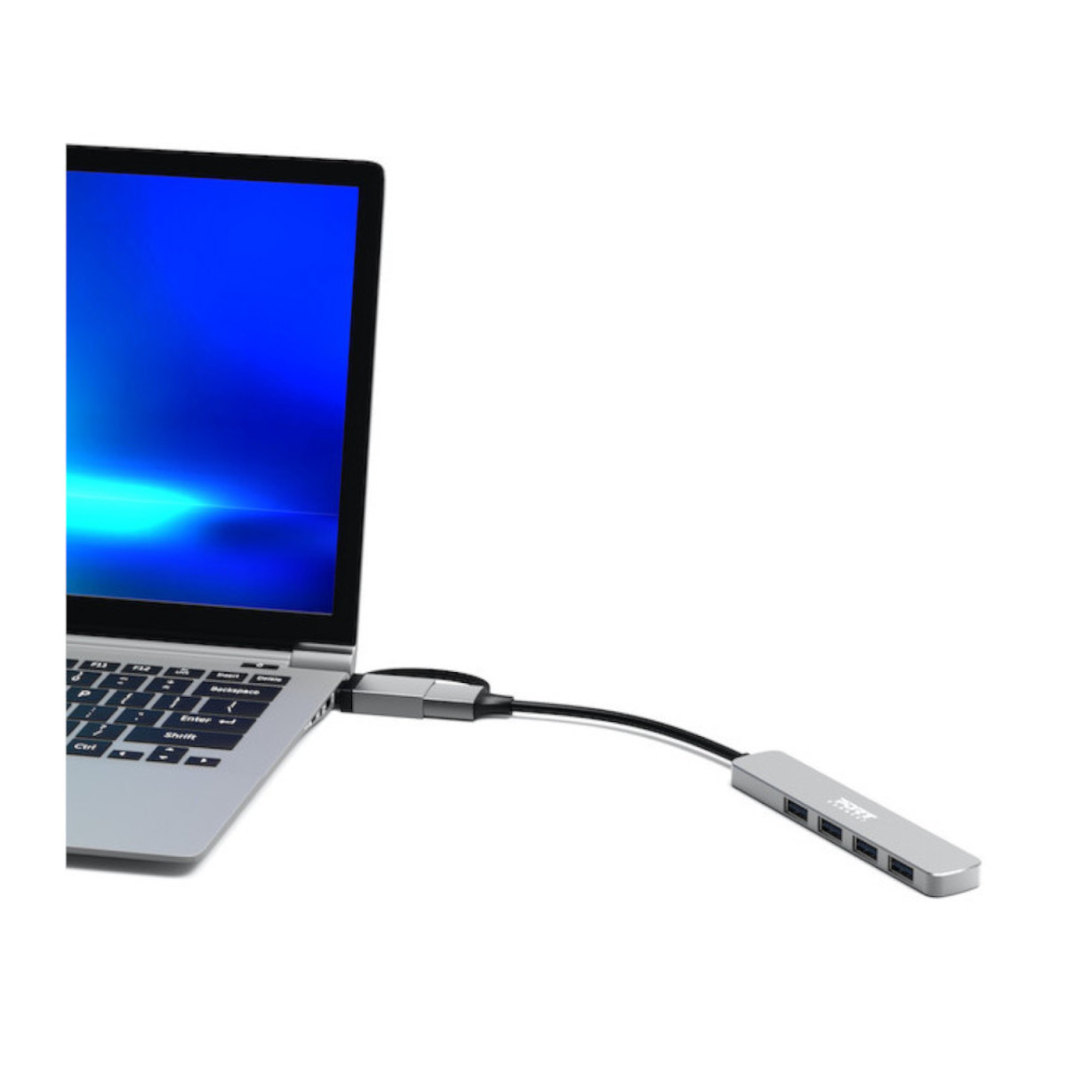 Port Connect USB Type-C to 4-port USB-A 3.0 Hub - Image 3