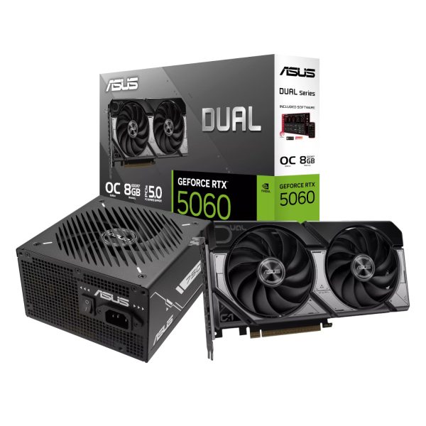 Asus Nvidia GeForce RTX 5060 OC Edition and 750W 80 PLUS Bronze Non-Modular Power Supply Bundle