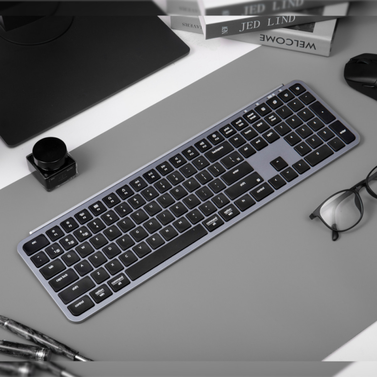 Keychron B6 Pro Ultra-Slim 100% Wireless Keyboard – Space Grey - Image 2