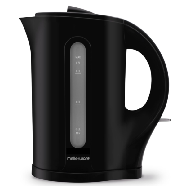 Mellerware Tugela 1.7L Black Cordless Plastic Kettle