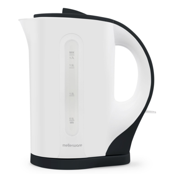 Mellerware Tugela 1.7L Black & White Cordless Plastic Kettle