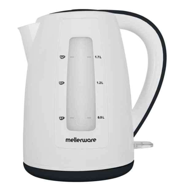 Mellerware Breede 360° Cordless Black & White 2L Plastic Kettle