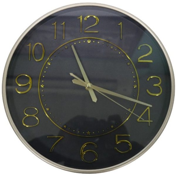 Casey Analog 30cm Round Face Gold Black Wall Watch