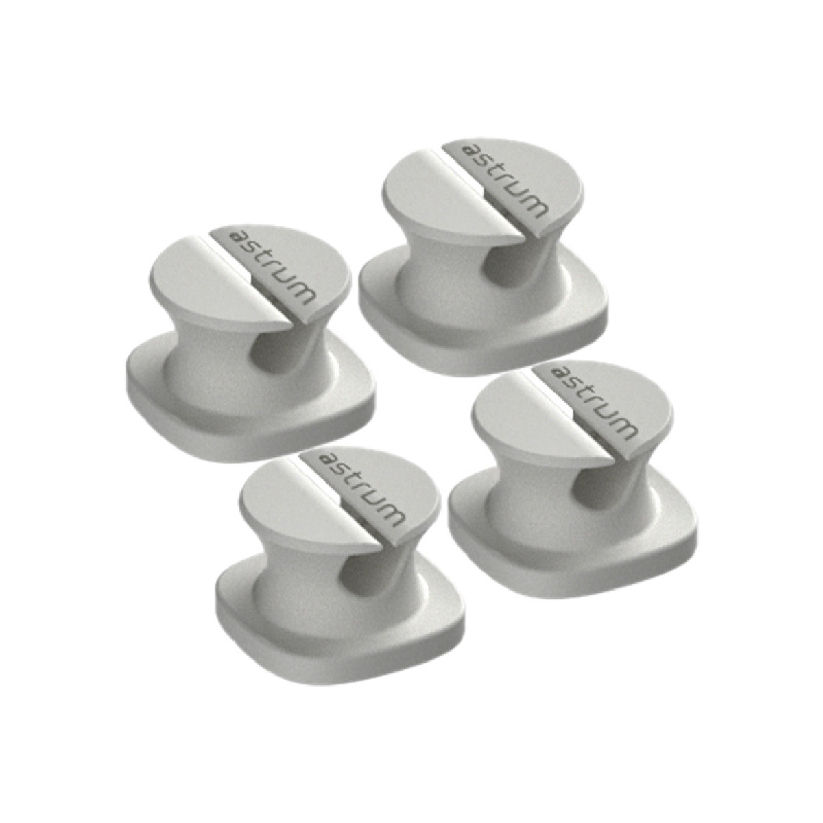 CO060 Mini Cable Organizer Clips – 4 Piece Set for Cable Management - White