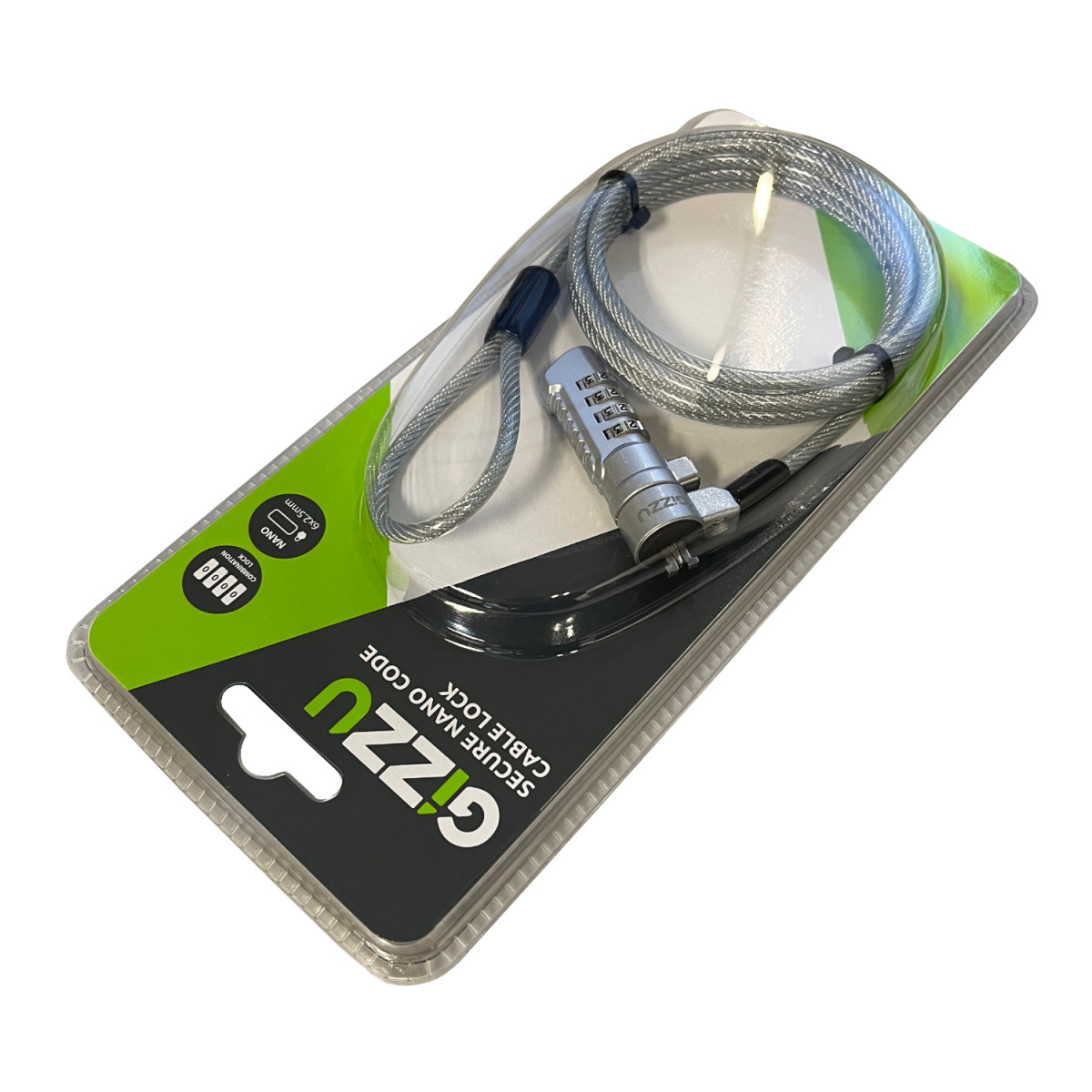 GIZZU 1.8m Nano Combination Lock Security Cable - Image 4