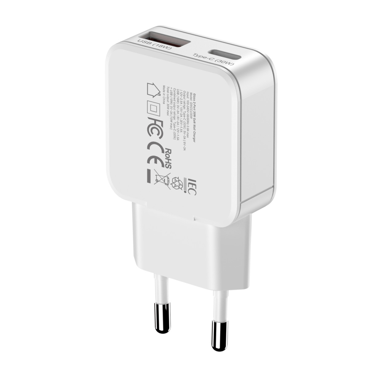 Gizzu 2-Port 30W GaN Wall Charger - Image 4