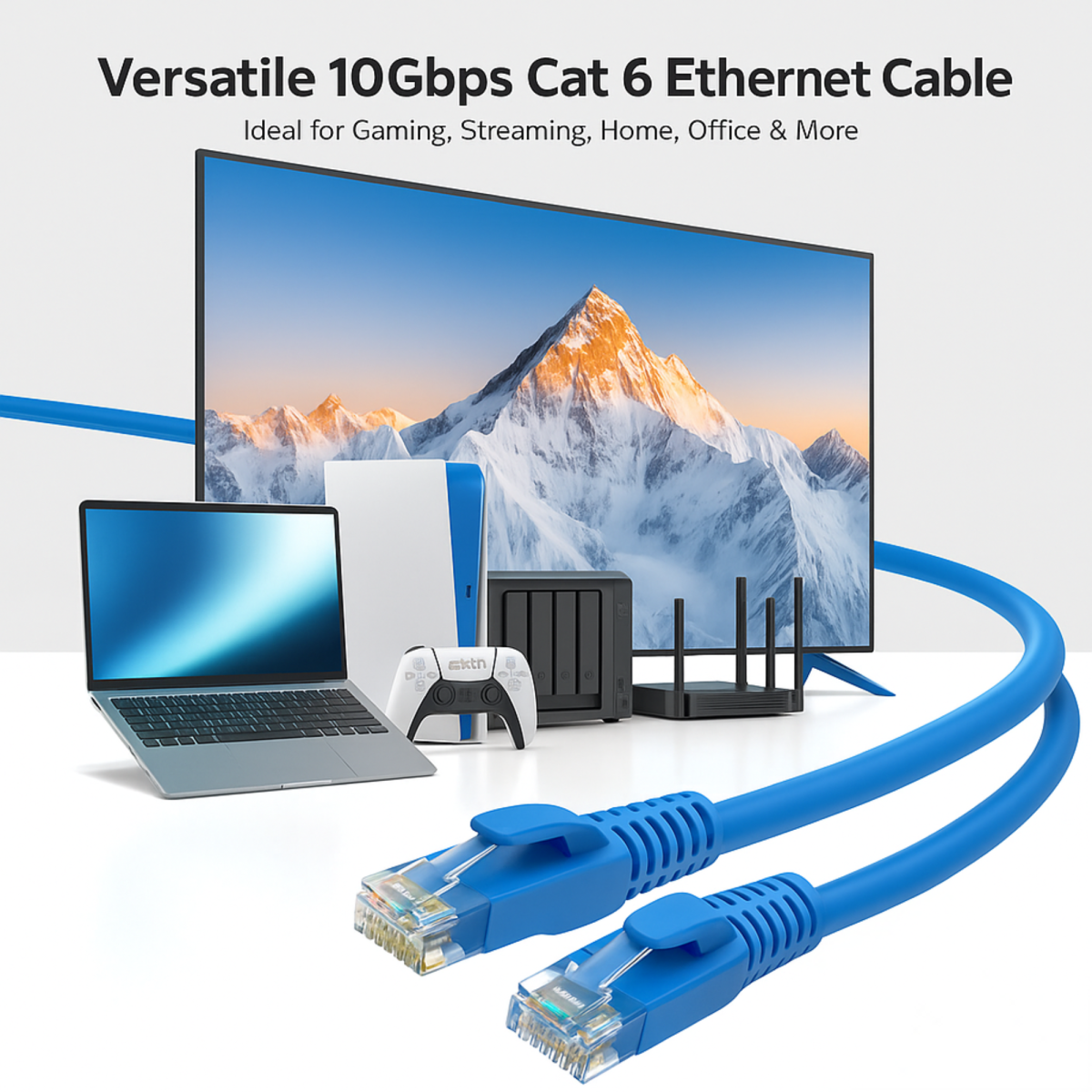 NT265 Cat6 Ethernet Network Patch 5.0m Cable - Image 2