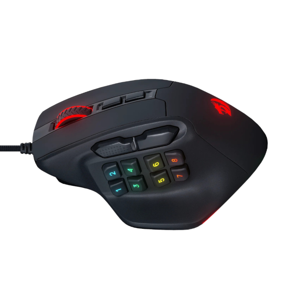 REDRAGON Aatrox 6200DP RGB MMO Gaming Mouse - Black - Image 3