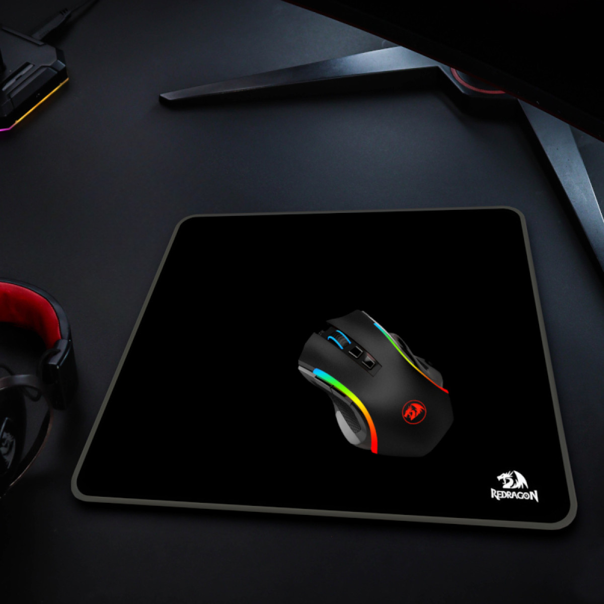 REDRAGON MOUSEPAD FLICK L 400X450 BK - Image 2