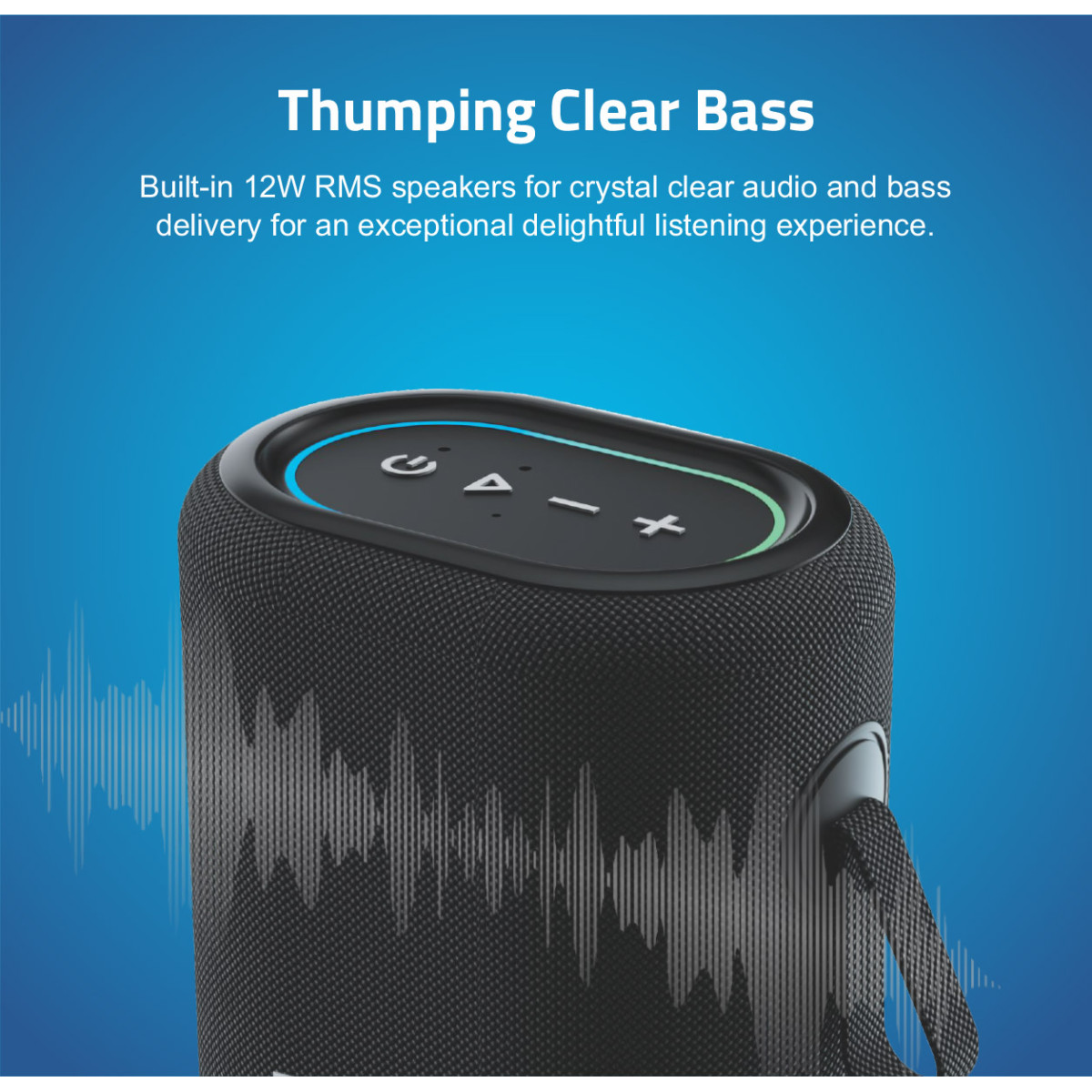 SP150 Bluetooth Waterproof IP6 Speaker 12W LED TWS TF USB AUX MIC - Image 2