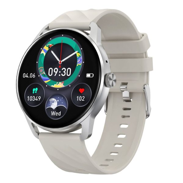 MT410 Smart Watch 1.39" HD IPX68 with BT Calls Sports HR BP BO - Silver