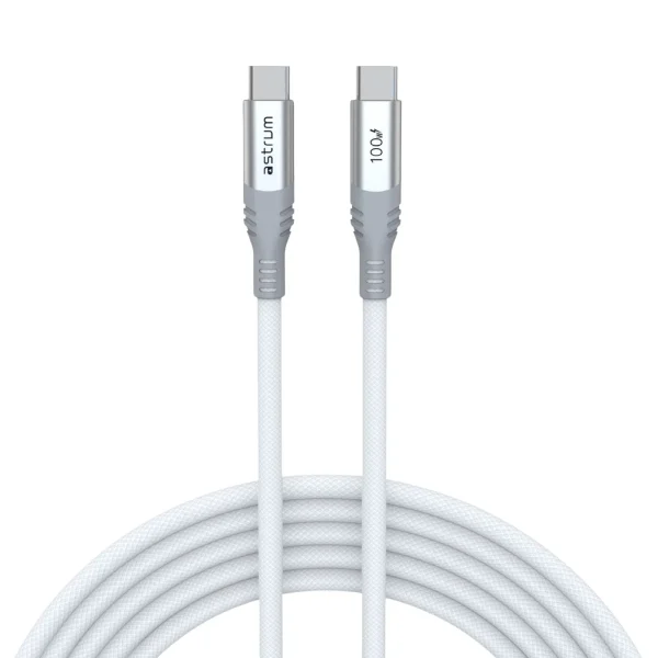 VMCC100 CABLE C-C 100W M-M 1.2M BRAID WH