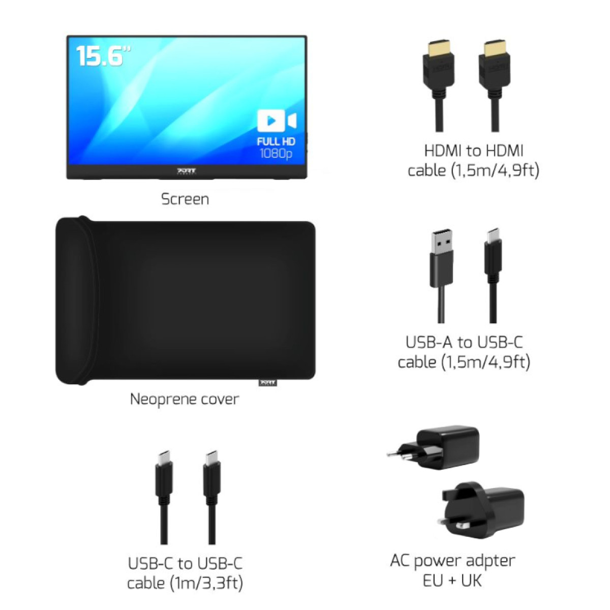 Port Portable Monitor 15.6" FHD - Non Touch - Image 2
