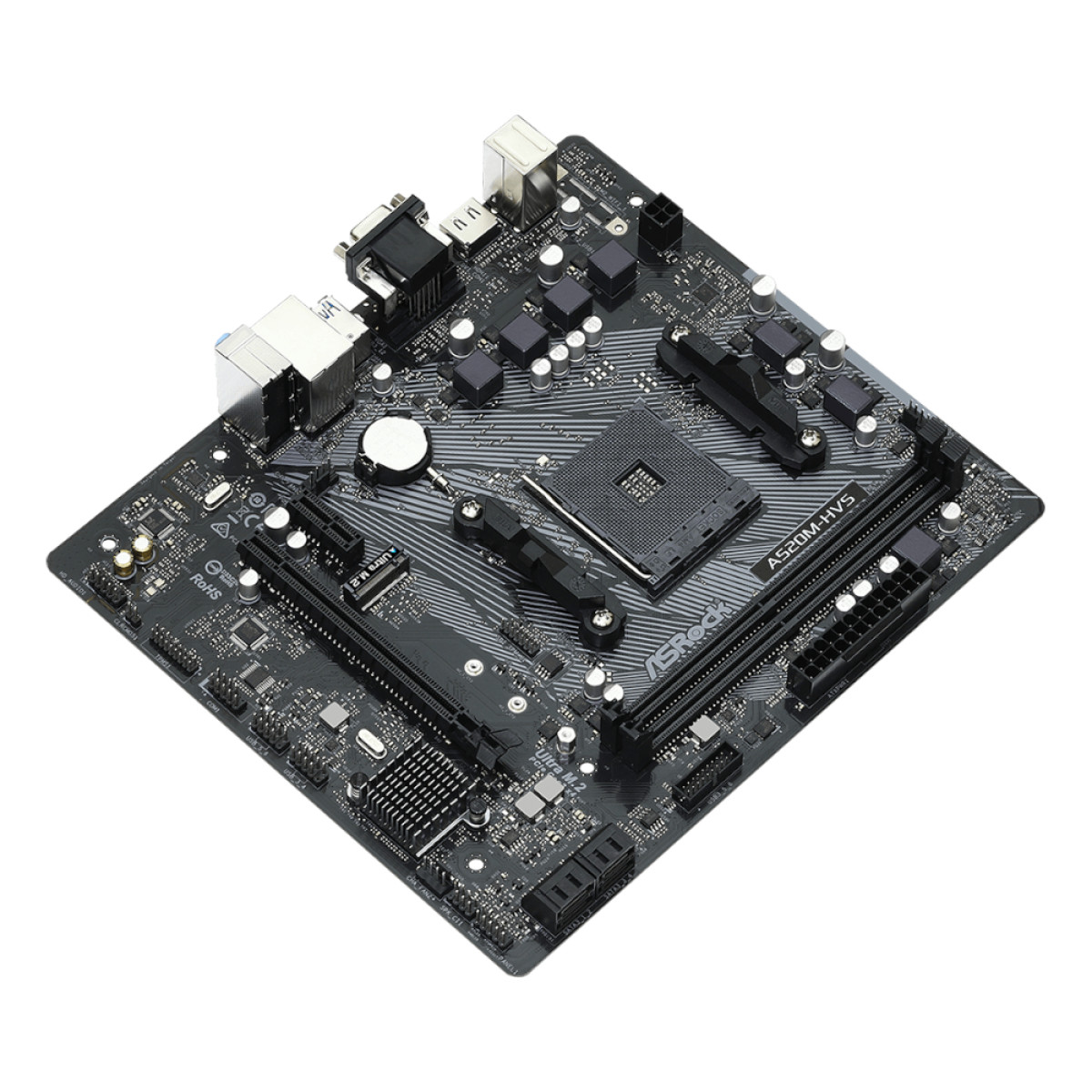 ASRock A520M-HVS AMD AM4 M-ATX Motherboard - Image 2