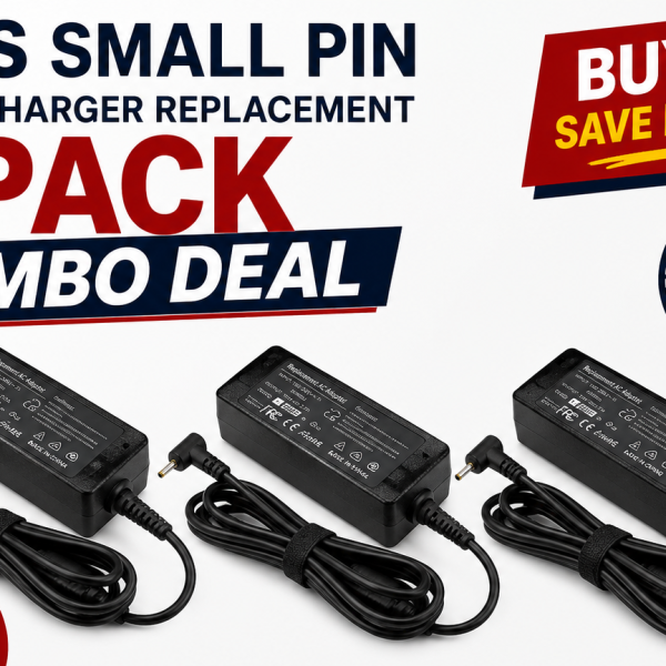 3x Asus Small Pin Laptop Charger Replacement Bundle