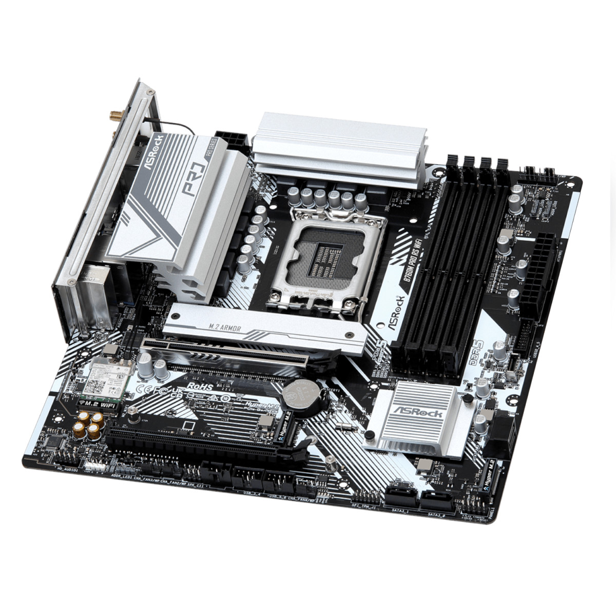 ASRock B760M Pro RS WiFi Intel LGA 1700 MATX Gaming Motherboard - Image 3