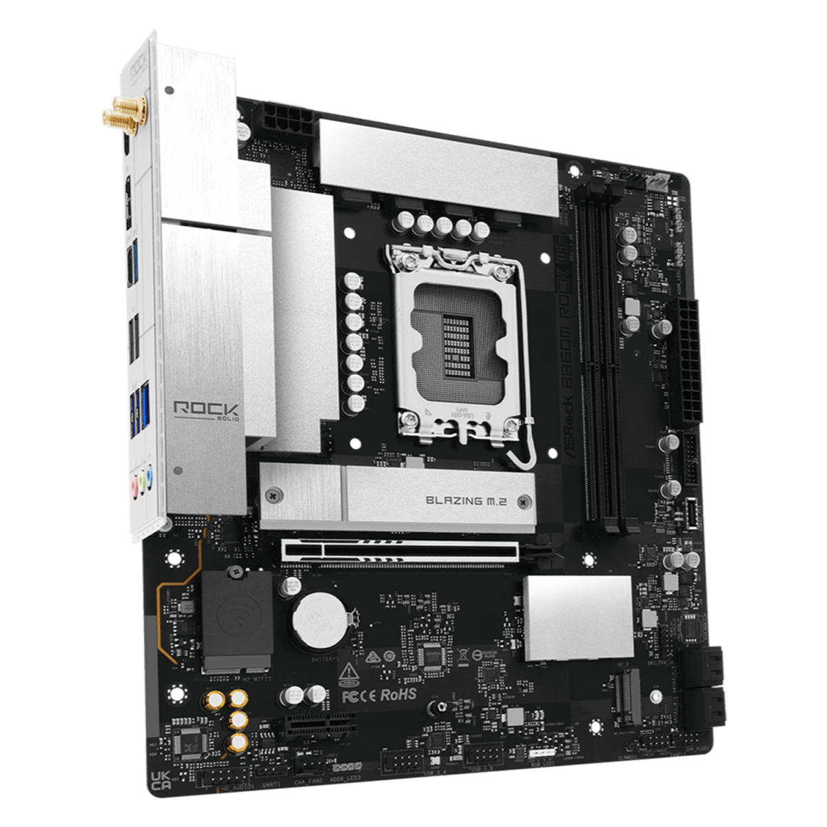 ASRock B860M Rock WiFi Intel LGA1851 MATX Gaming Motherboard - Image 2
