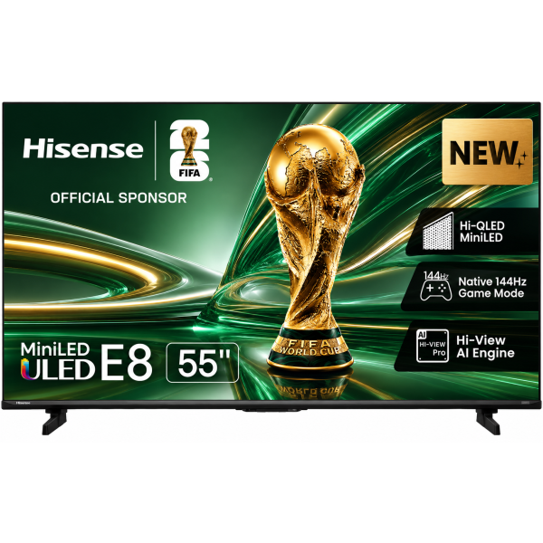 Hisense 55 Inch E8S UHD Mini LED 144Hz Smart TV