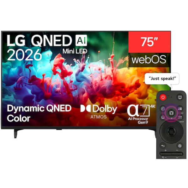 LG 75 Inch QNED70B6T QNED AI Mini LED 4K Smart TV