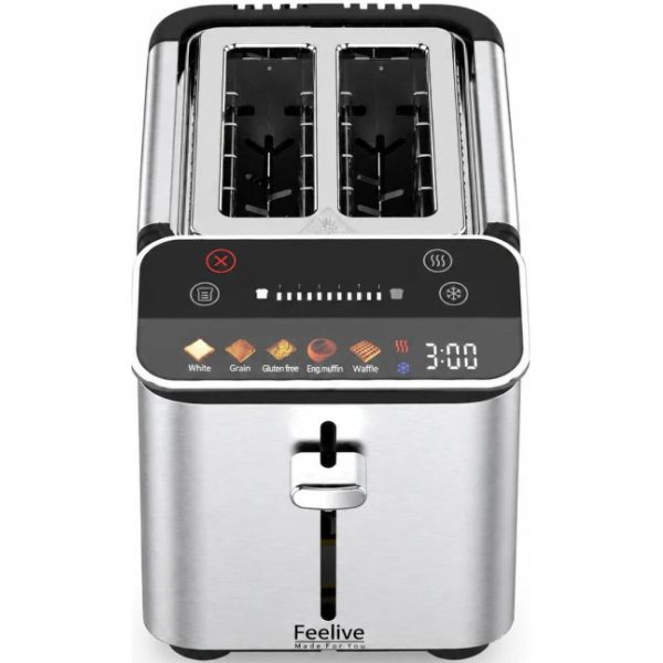 Feelive 2 Slice Stainless Steel Digital Smart Toaster