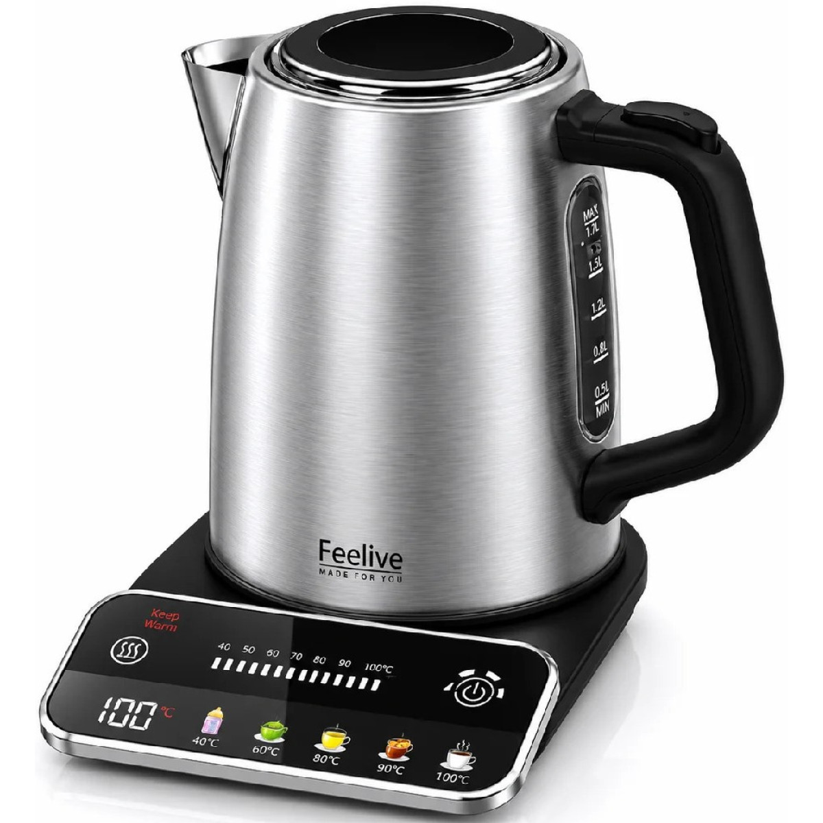 Feelive 1.7 Litres Smart Digital Kettle with Temperature Control