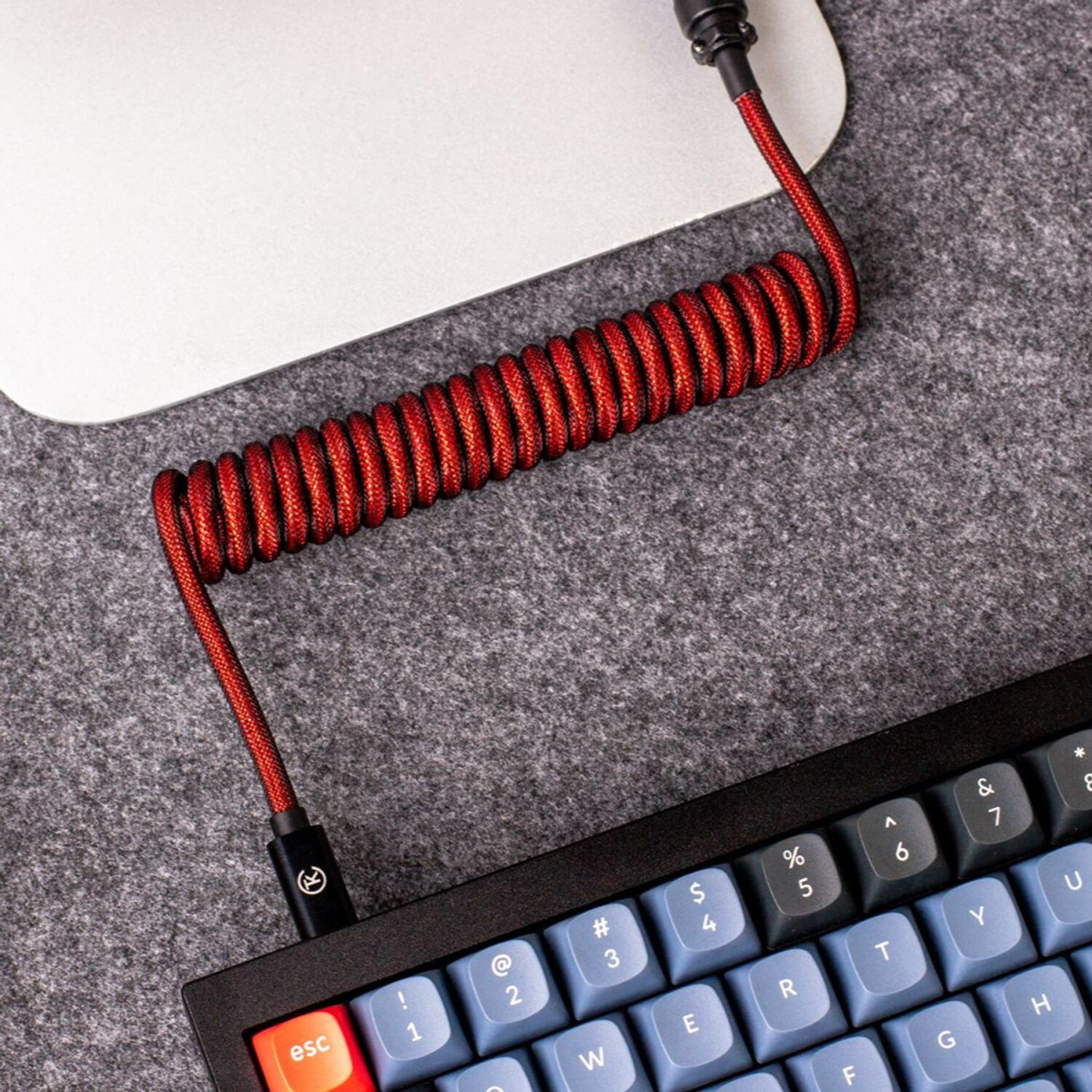 Keychron Coiled Aviator Cable - Red - Image 4