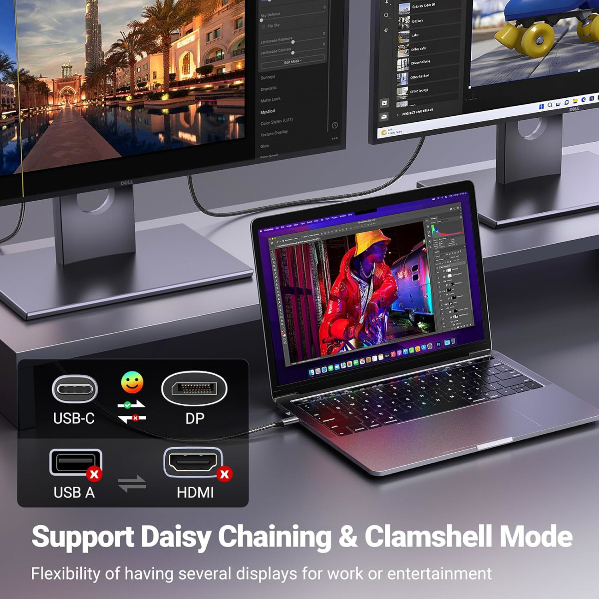 UGREEN USB Type-C to DisplayPort 1.4 Cable 2m - Image 3