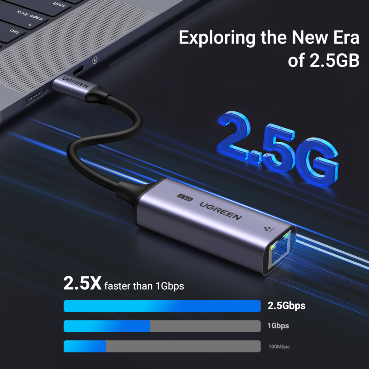 UGREEN USB3.0 C to 2.5Gbit Ethernet Adapter - Image 2