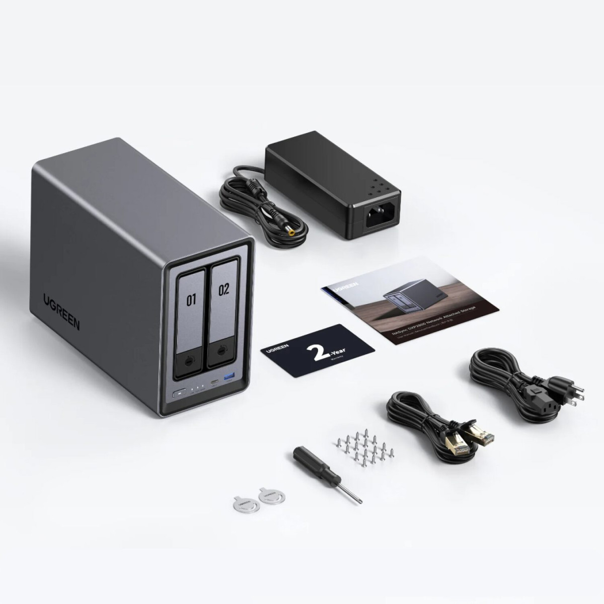 UGreen NASync DXP2800 2 Bay NAS with Seagate Ironwolf NAS 16TB SATA Hard Drive V2 Bundle (2x 8TB) - Image 4