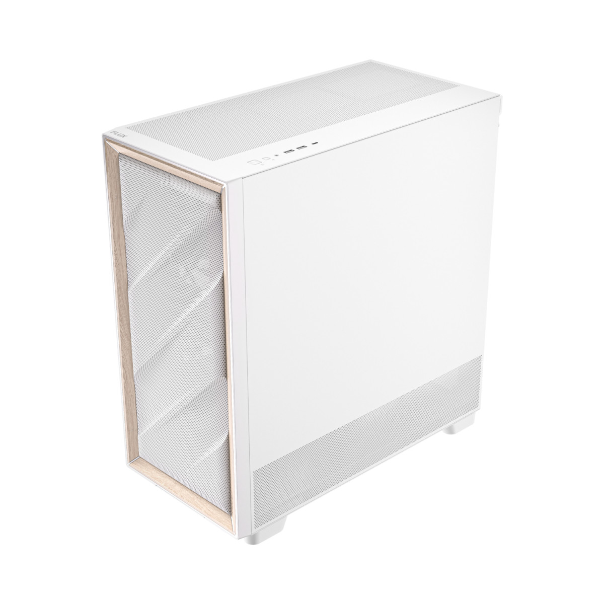 Antec FLUX Mid-Tower E-ATX Gaming Chassis Wood Front Panel - White - Image 3