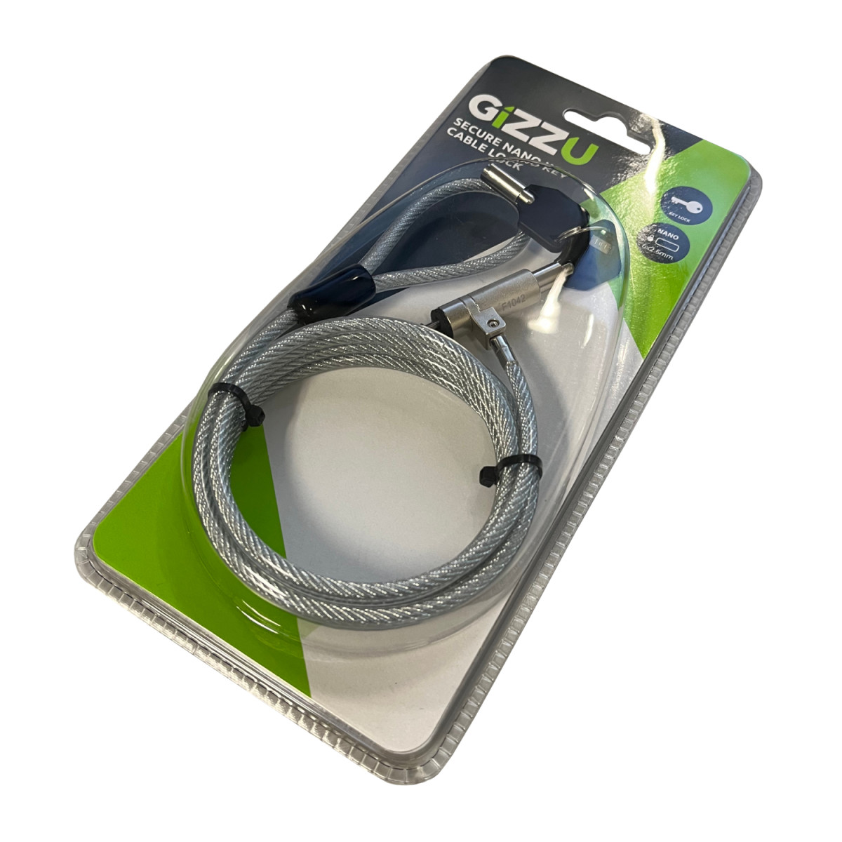 GIZZU 1.8m Nano Key Lock Security Cable with Key - Image 3