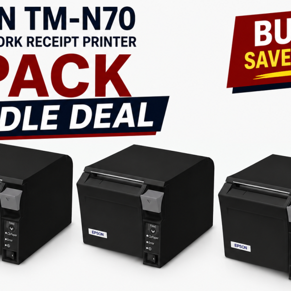 3x Epson TM-T70 USB/Network Thermal Receipt Printer (Refurbished) Bundle Deal
