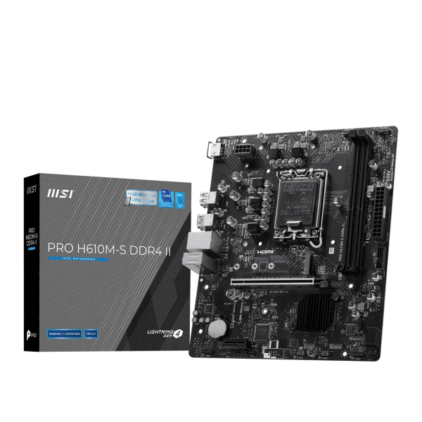 MSI PRO H610M-S DDR4 II LGA1700 M-ATX Motherboard