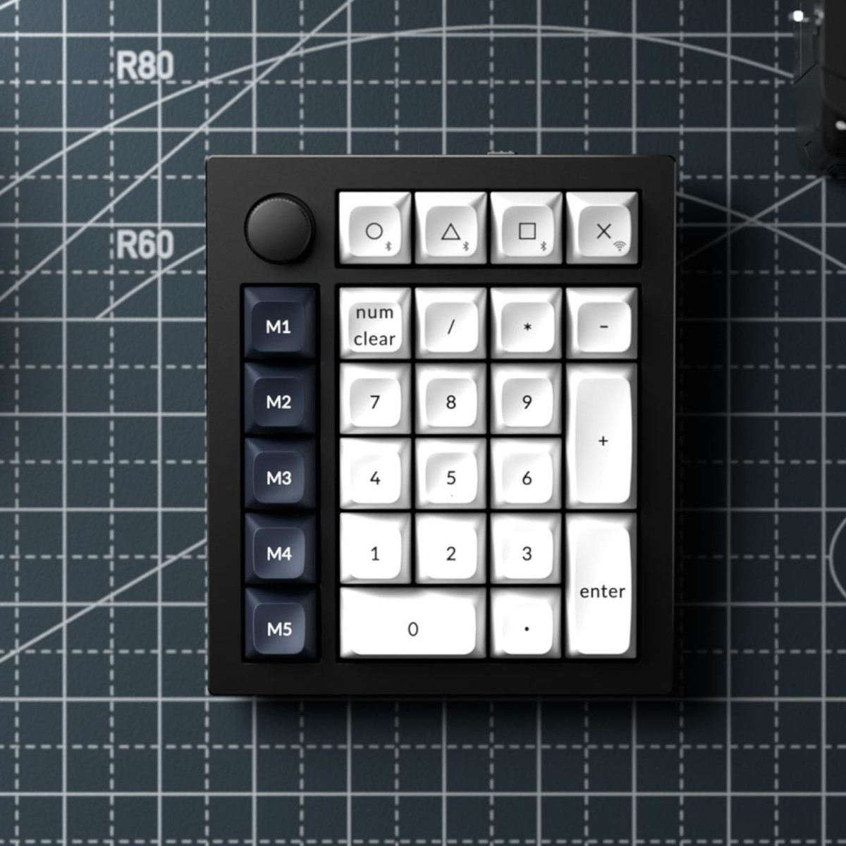 Keychron Q0 Max QMK Gateron Jupiter Banana RGB Wireless Custom Number Pad Shell White - Image 4