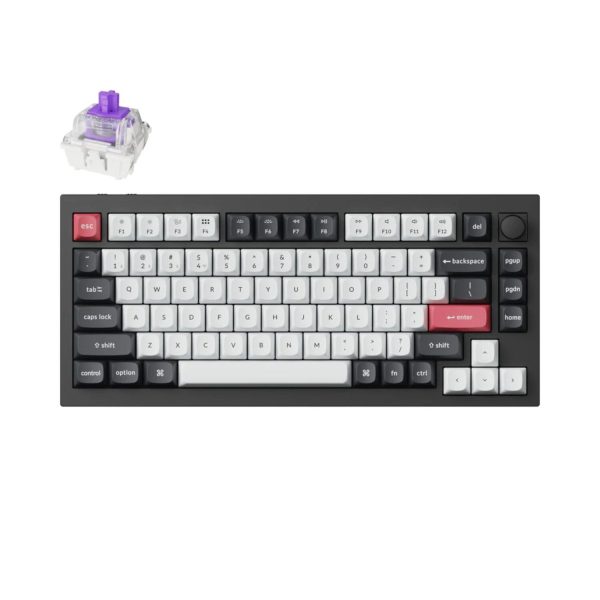Keychron Q1H-M1 QMK Wireless Custom Keyboard - Black