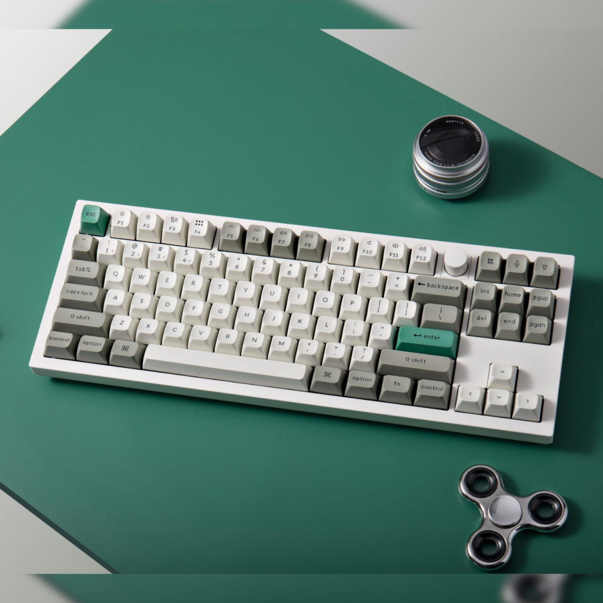 Keychron Q3 Max 80% Full Assembled Knob Red Switch Hot-Swap Gateron Jupiter RGB Wireless Keyboard - Shell White - Image 2