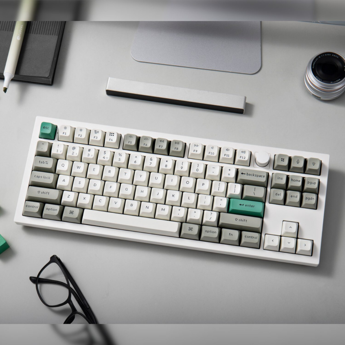 Keychron Q3 Max 80% Full Assembled Knob Red Switch Hot-Swap Gateron Jupiter RGB Wireless Keyboard - Shell White - Image 4