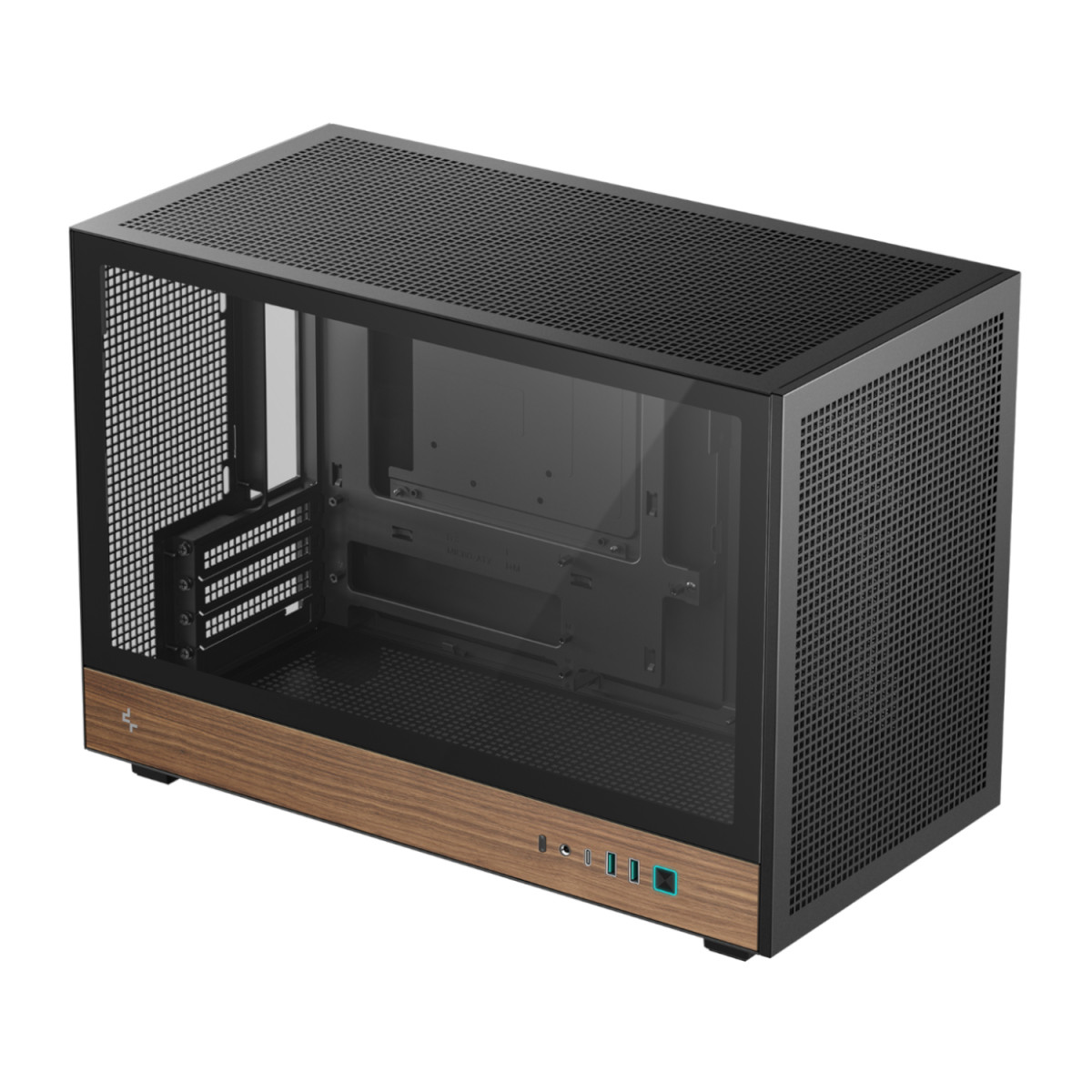 DeepCool CH260 Wood mATX Gaming Chassis - Black - Image 3