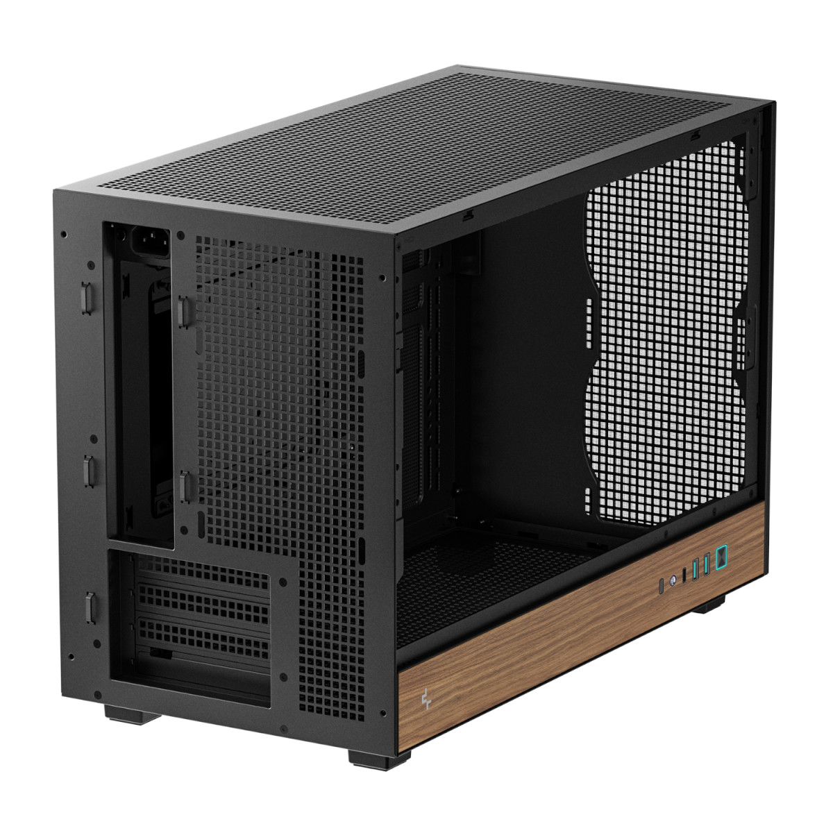 DeepCool CH260 Wood mATX Gaming Chassis - Black - Image 4